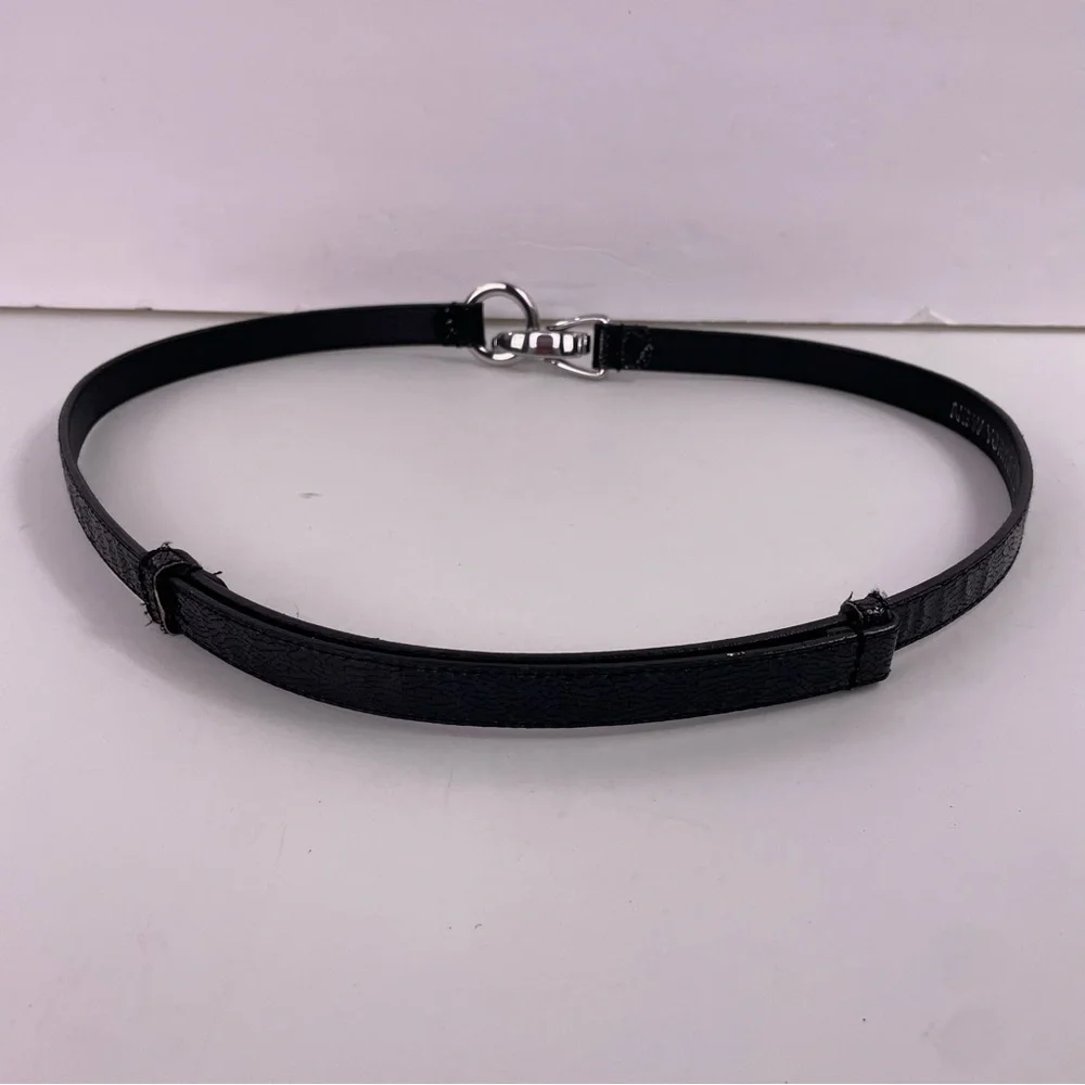 New York & Company Black Snakeskin Clip Closure‎ Belt